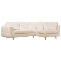 Ecksofa Ariella Weiß S: 231x161 Cm - Naturfarben/Weiß, Design, Textil (231/161cm) - Livetastic