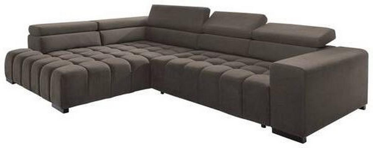 Eckschlafsofa Elias Neu Braun S: 201 cm - Schwarz/Braun, Design, Textil (201/307cm) - Livetastic