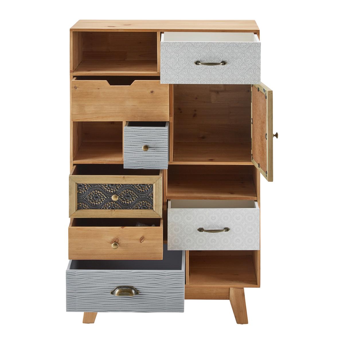 Komoda FRAME - viacfarebná/čierna, Modern, drevo (68/112/34cm) - Modern Living