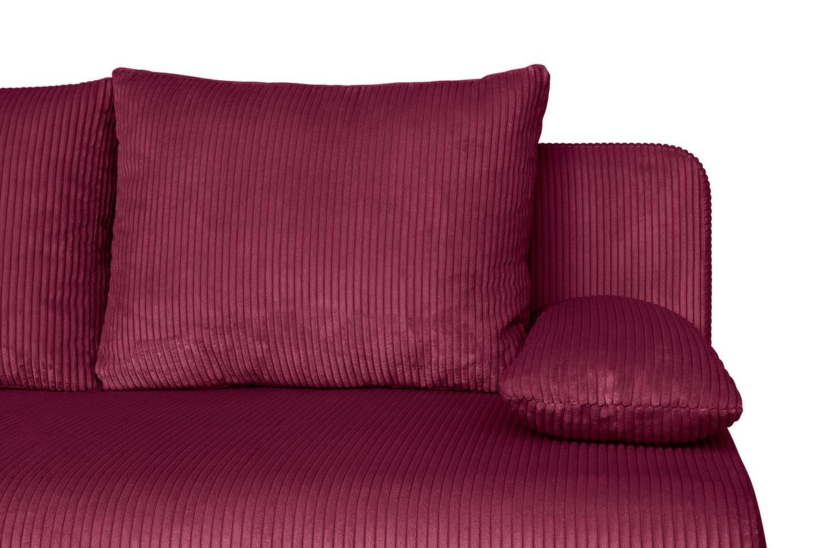 Schlafsofa Bora Rot B: 193 Cm - Chromfarben/Rot, Design, Holzwerkstoff/Textil (193/86/85cm) - P & B