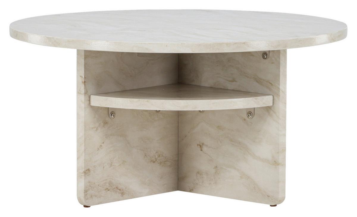 Couchtisch Ålesund - Beige, Design, Holzwerkstoff (85/85/42cm) - Livetastic