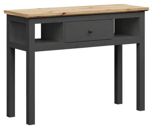 Schminktisch Bondy Eiche Dekor /graphit B: 114 Cm Mit Lade - Graphitfarben/Eiche Artisan, KONVENTIONELL, Holzwerkstoff (114/86/41cm) - MID.YOU