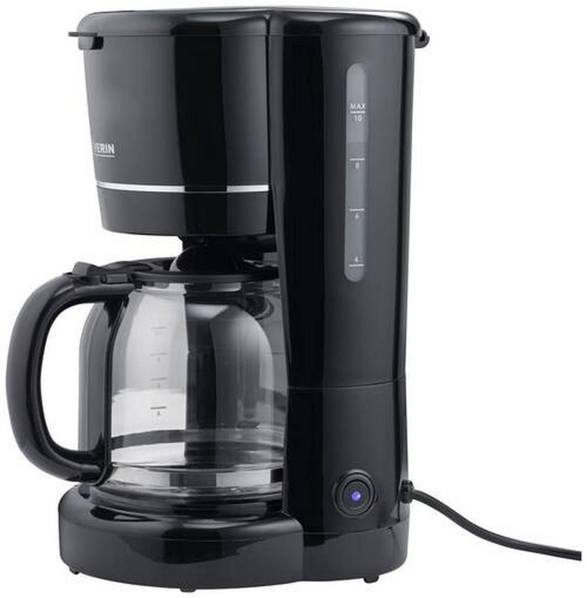 Kaffeemaschine Ka 4320 10 Tasse Glaskanne - Schwarz, Basics, Glas/Kunststoff (18,4/31,8/26,5cm) - Severin