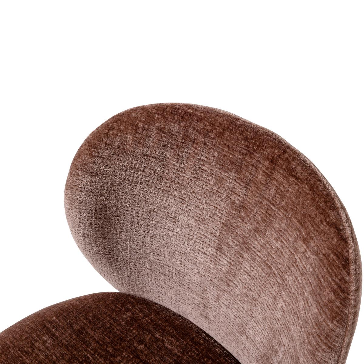 STUHL-SET Femke Braun B: 58cm - Braun, MODERN, Textil/Metall (58/80/65cm) - Livetastic
