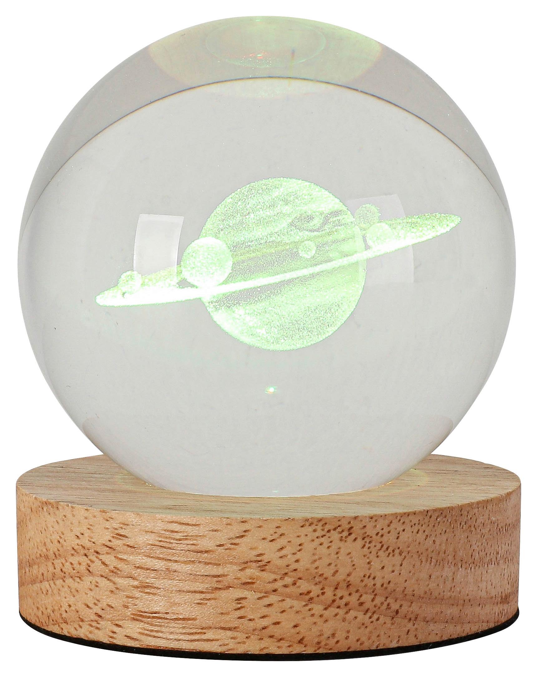 DEKORAČNÉ LED SVIETIDLO MONI - priehľadné/prírodná farba, Romantik / Landhaus, kompozitné drevo/plast (8/9,5cm) - Mömax