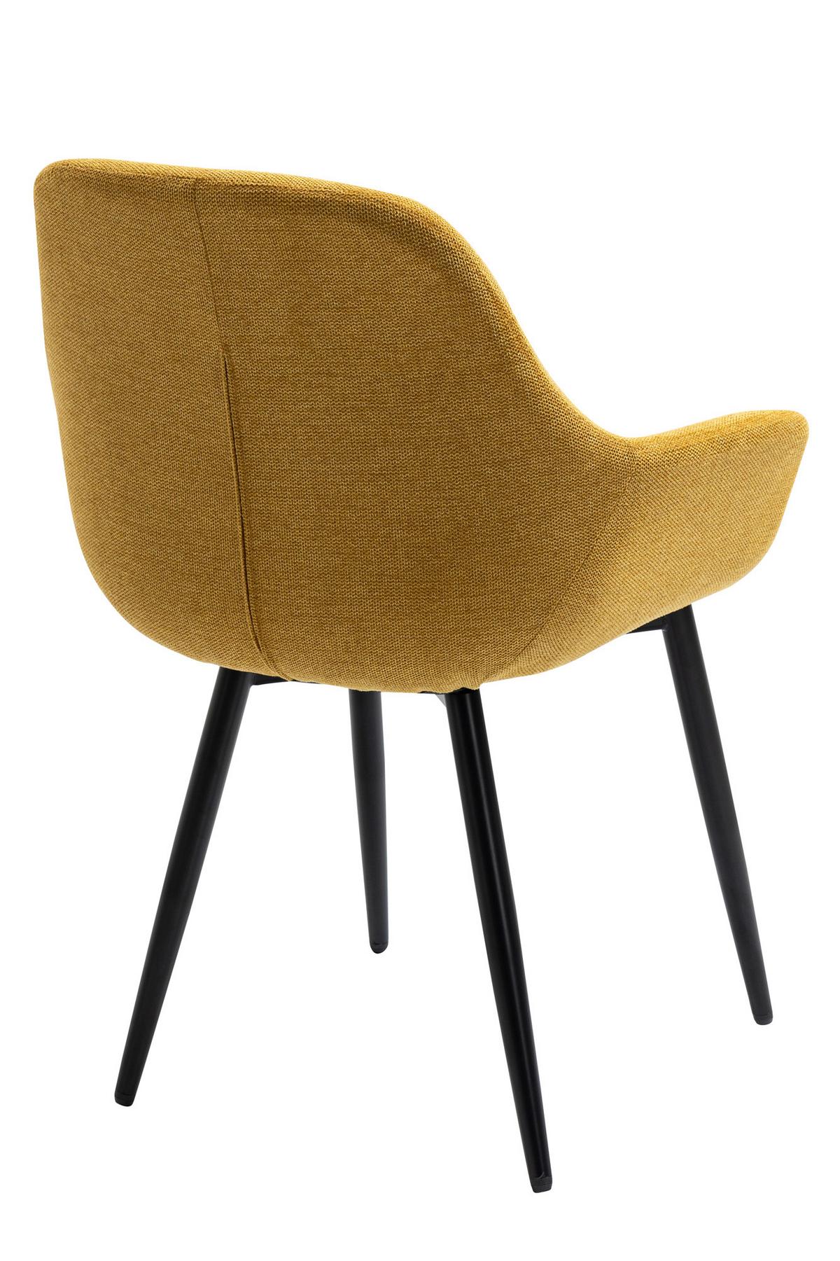 Armlehnstuhl-set Gelb B: 64 Cm - Gelb/Schwarz, MODERN, Textil/Metall (64/86/59cm) - Livetastic