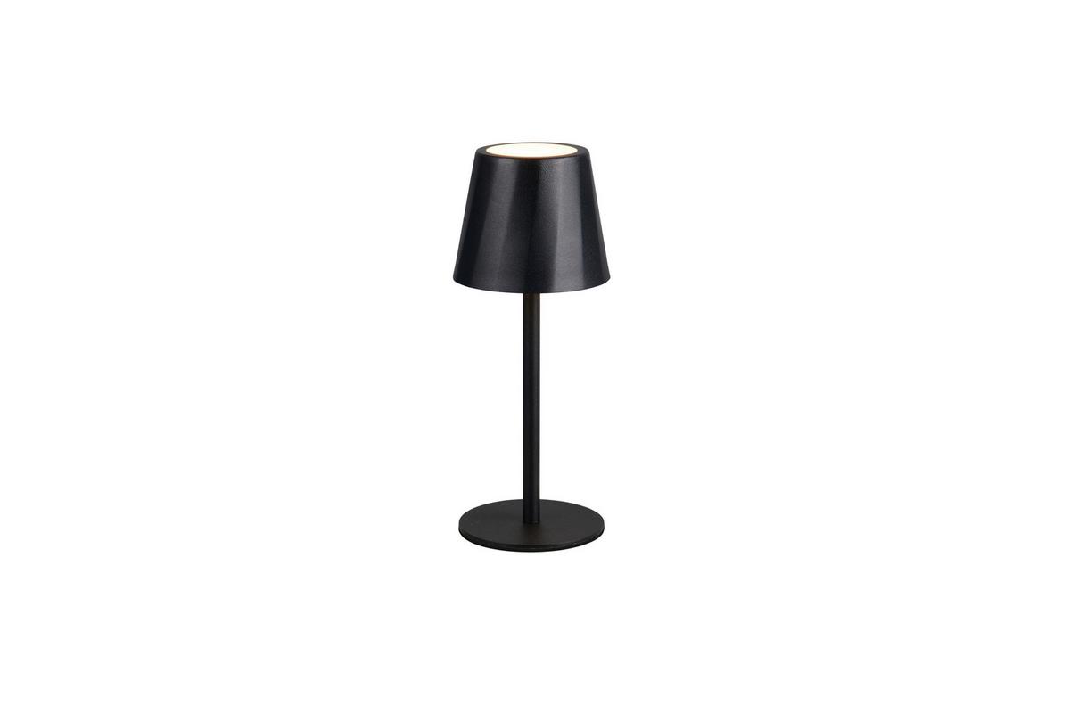 AKKU-TISCHLEUCHTE Tochdimmer, 2700-6500K - Schwarz, Design, Metall (8,5/21cm)