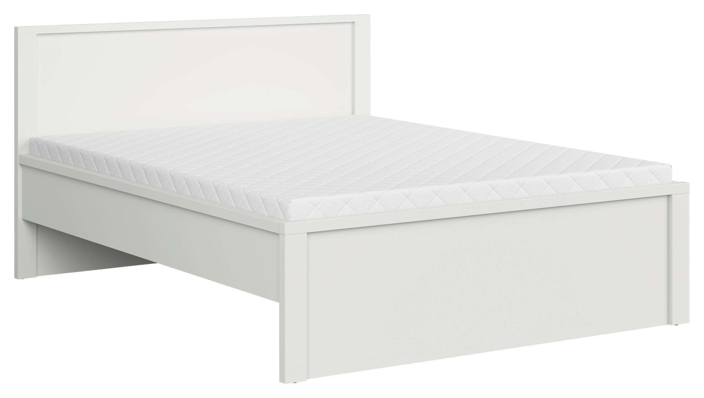 Bett Kaspian - Weiß, MODERN, Holzwerkstoff (160/200cm) - MID.YOU