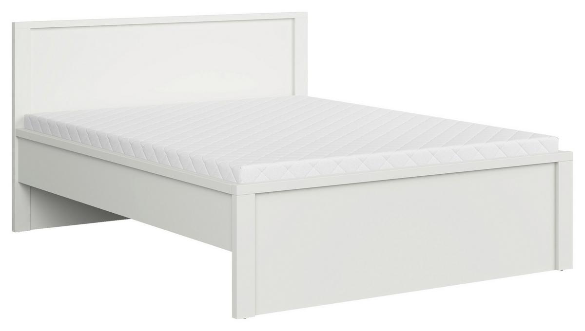 Bett Kaspian - Weiß, MODERN, Holzwerkstoff (160/200cm) - MID.YOU