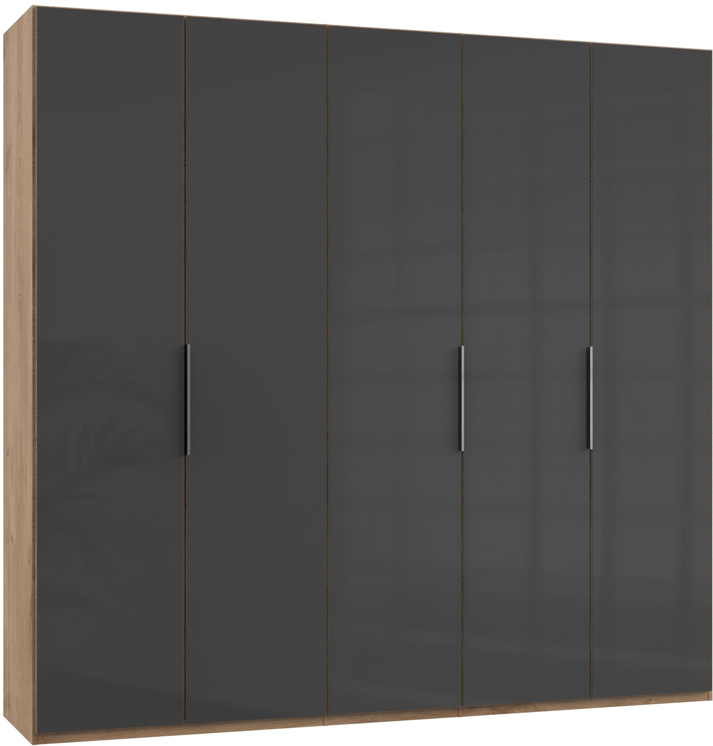 Drehtürenschrank 250cm Level, Grau/eiche Dekor - Eichefarben/Grau, MODERN, Glas/Holzwerkstoff (250/236/58cm) - MID.YOU