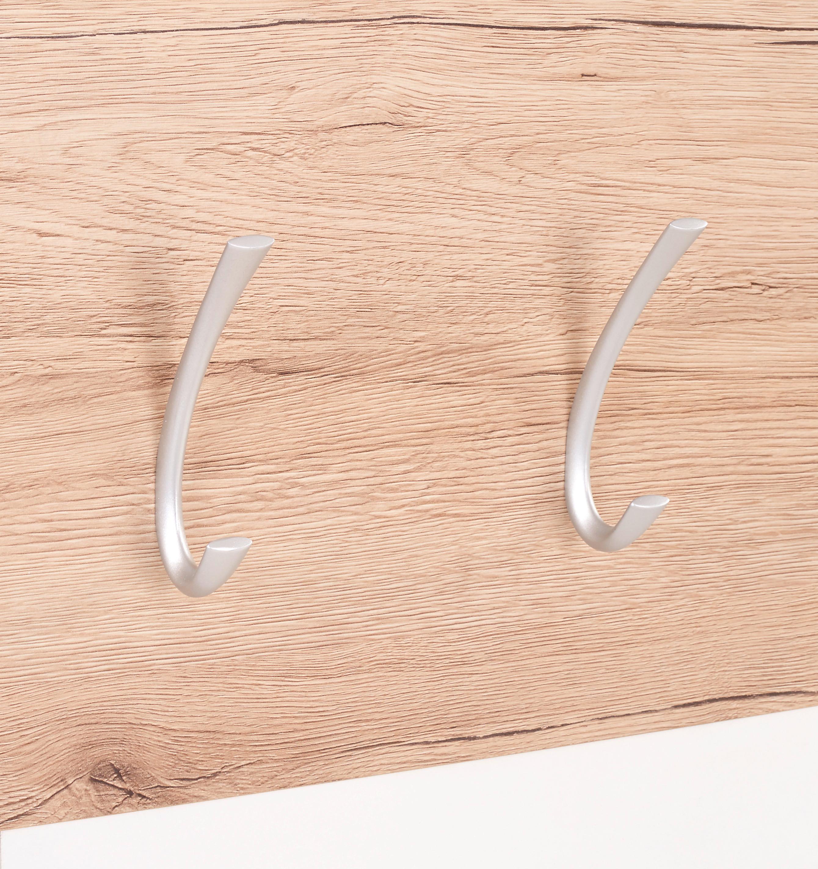Előszobapanel Moya *top Ár* - tölgyfa színű/fehér, Modern, műanyag/faalapú anyag (70/99/2cm) - Best Price