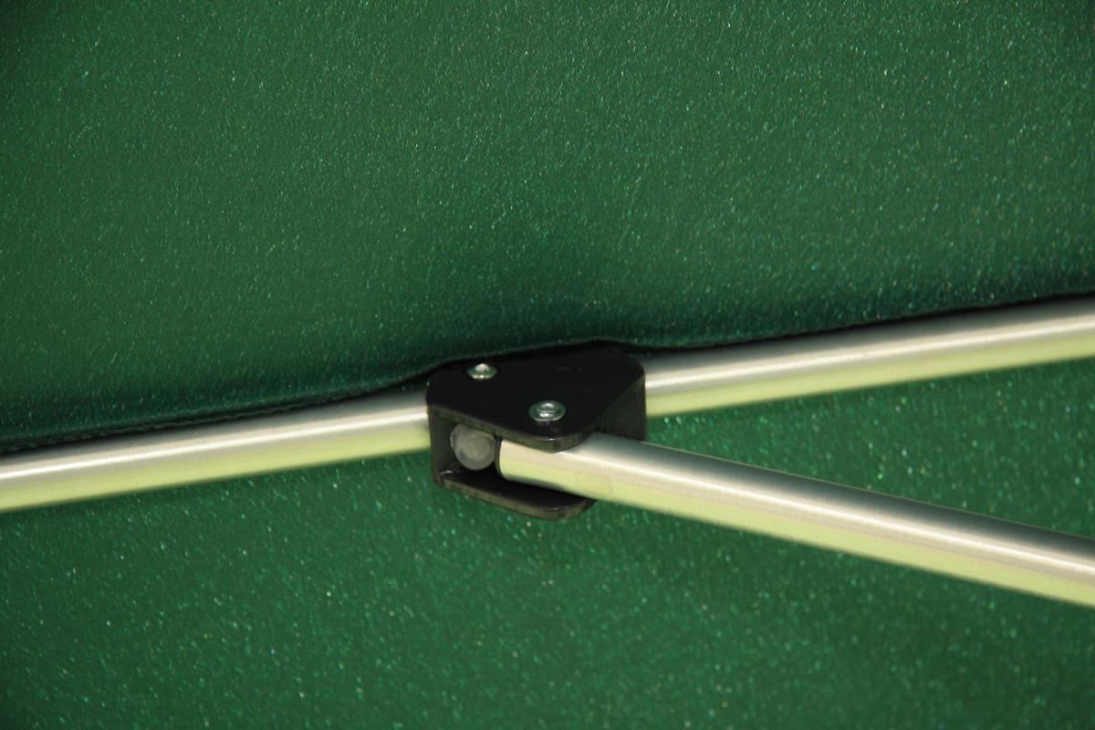 Sonnenschirm Acamp Acapole DM: 300cm Dunkelgrün - Platinfarben/Dunkelgrün, Basics, Textil/Metall (300cm) - Gardenson