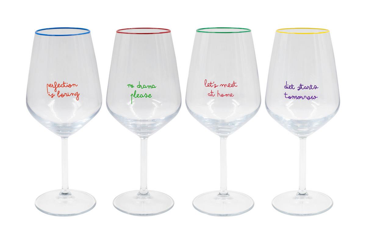 Weinglas Romy - Multicolor, MODERN, Glas (6,4/22cm) - Luca Bessoni