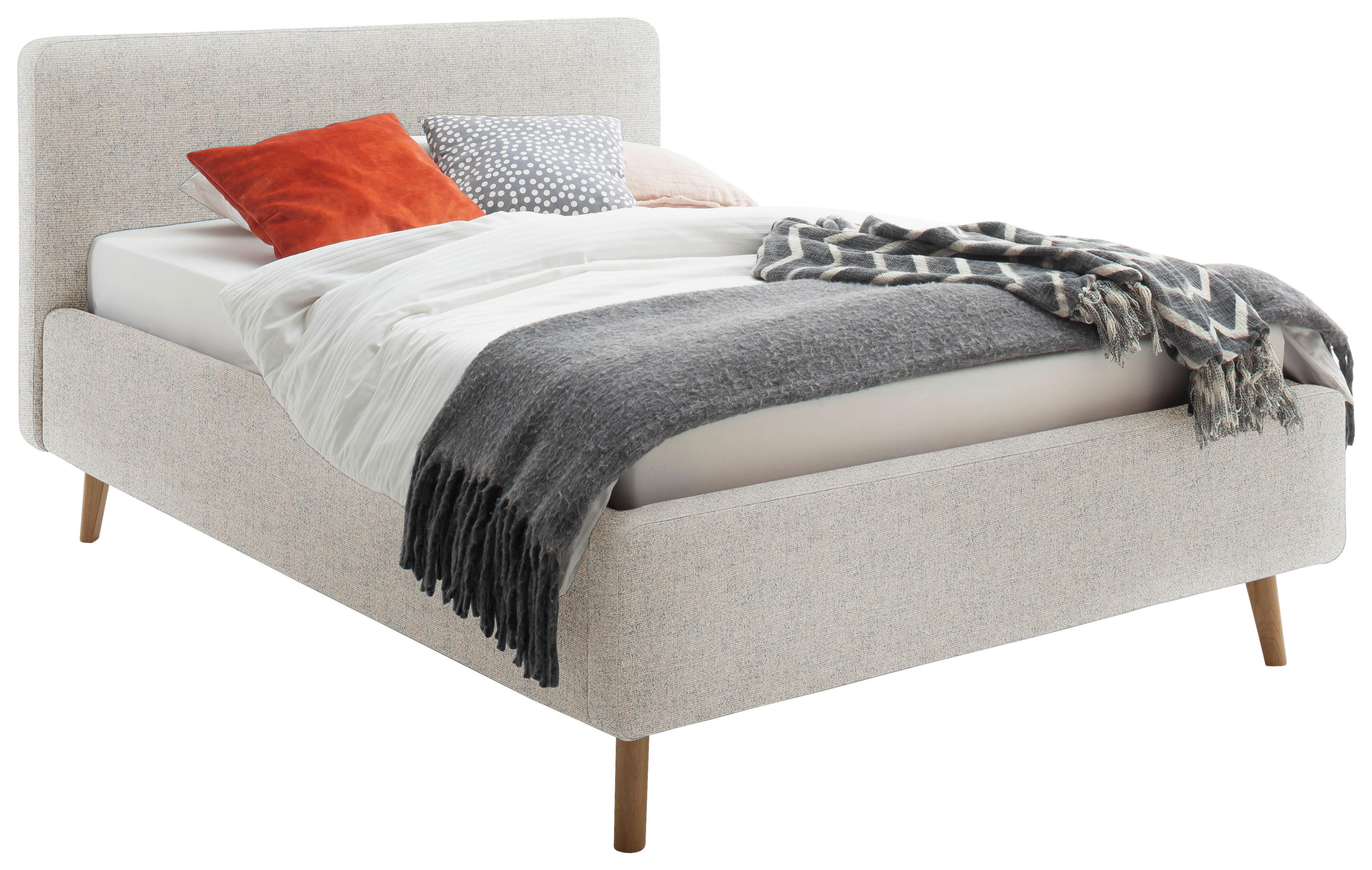 Polsterbett Mattis Herve Beige 140x200cm - Eichefarben/Beige, Design, Holz/Textil (140/200cm) - MID.YOU