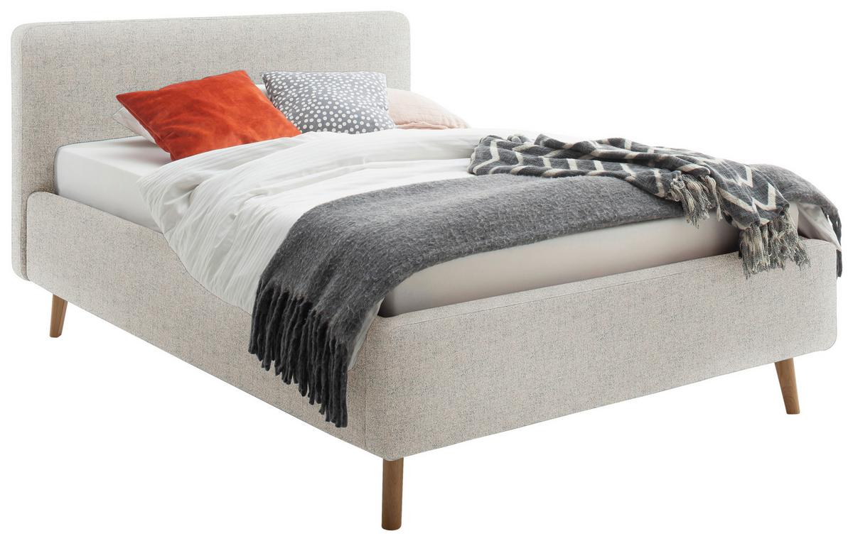 Polsterbett Mattis Herve Beige 140x200cm - Eichefarben/Beige, Design, Holz/Textil (140/200cm) - MID.YOU