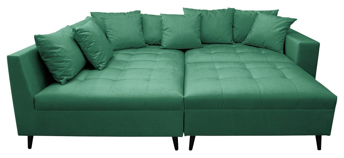 Ecksofa Pruno, Grün S: 174x247 Cm - Schwarz/Grün, Design, Textil (174/247cm) - MID.YOU