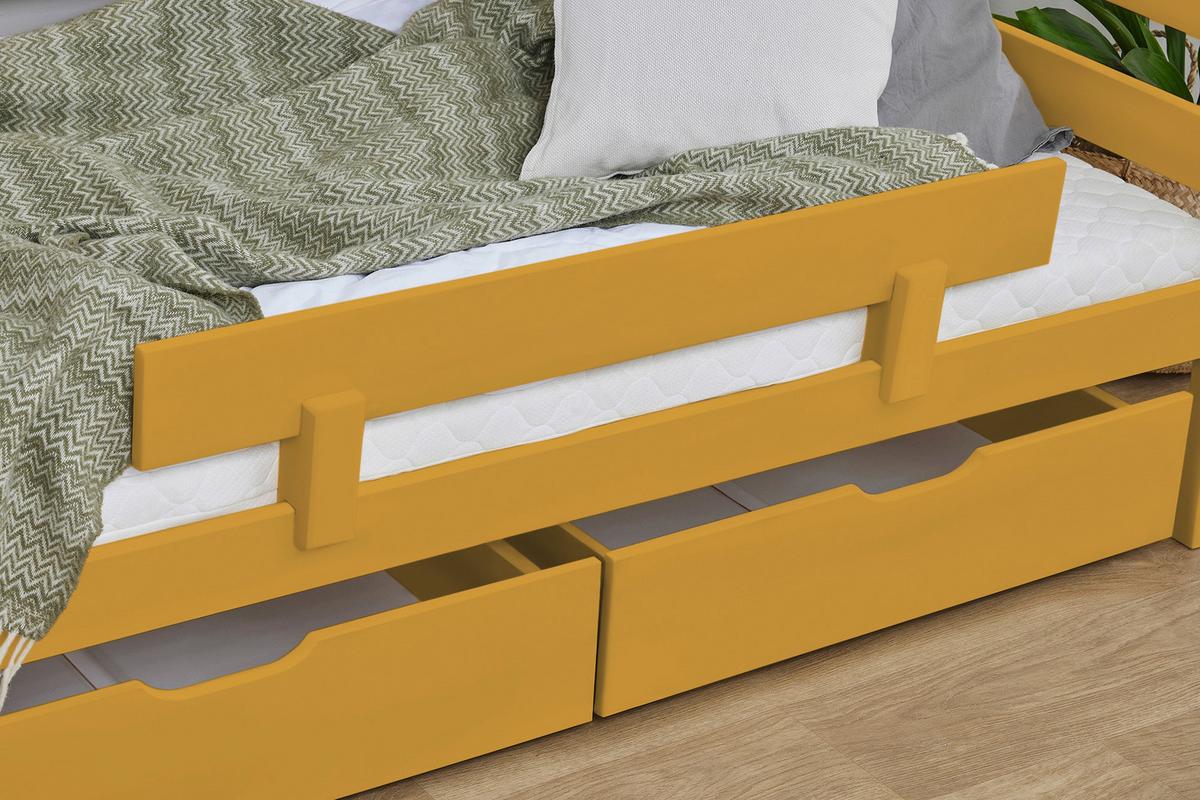 Bettschutzgitter Eco Comfort Gelb, B: 100 Cm - Gelb, MODERN, Holz (100/22,5/4cm) - MID.YOU