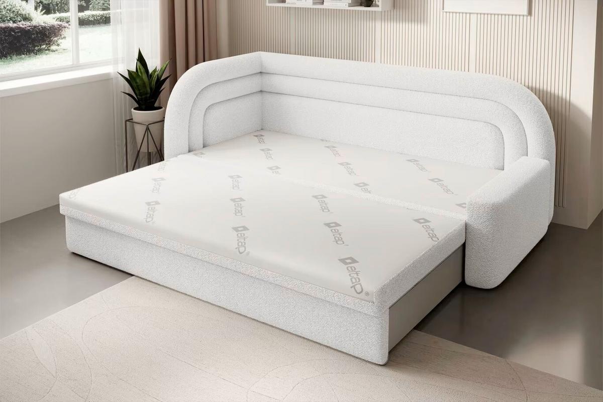 Récamiere Fabillo Links Weiß, B: 86 Cm - Schwarz/Weiß, Design, Textil (86/80/223cm) - P & B