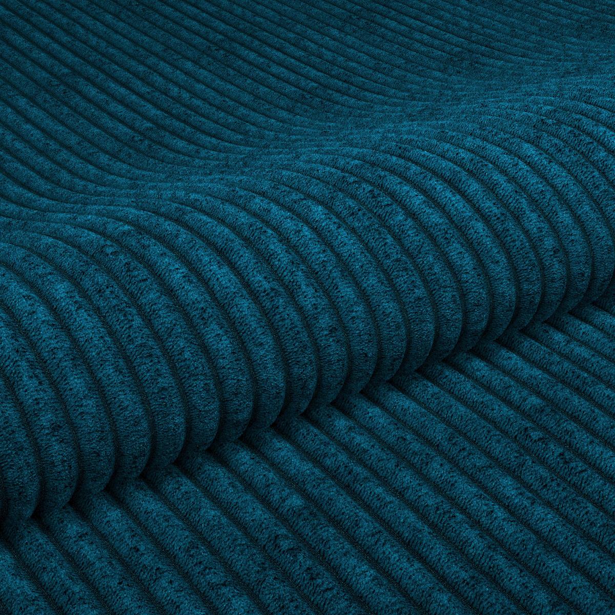 Čalúnená posteľ ADRIA 140x200 cm, tmavomodrá - modrá/chrómová, Konventionell, drevo/textil (140/200cm)
