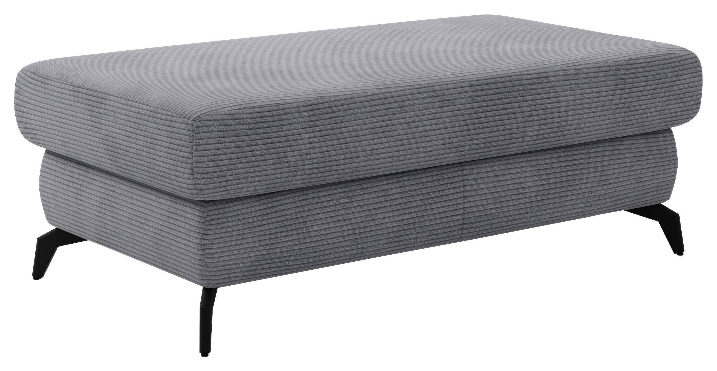 Hocker Bolero Grau, 121x45x67 cm - Schwarz/Grau, KONVENTIONELL, Textil (121/45/67cm) - Sit & More