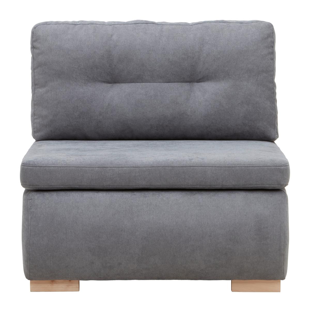 Rozkladacie kreslo MODENA s úložným priestorom a lôžkom - čierna/sivá, textil/plast (89/88/90cm) - Based