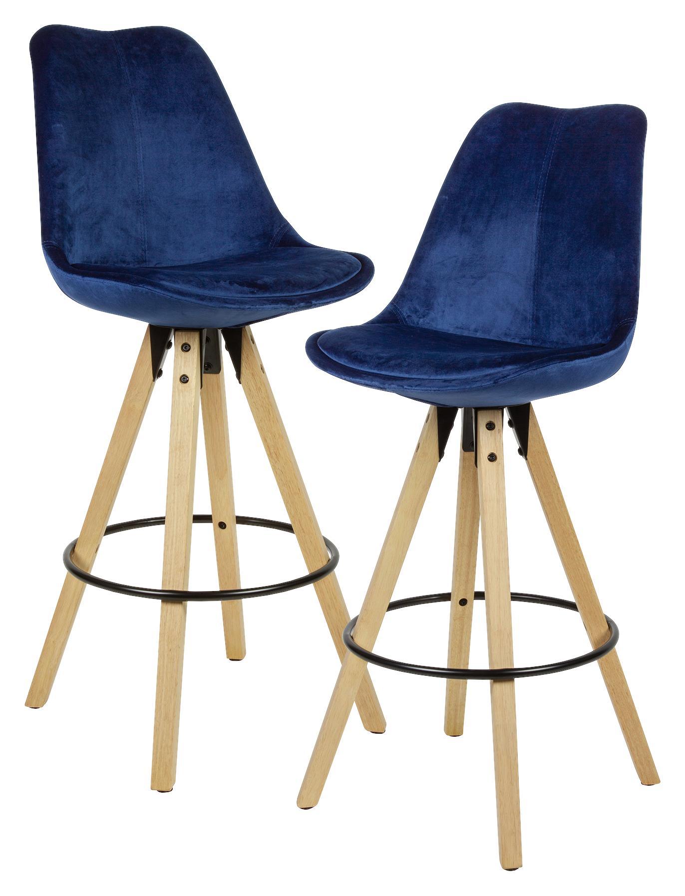 Barhocker Samt Blau Inspiration | Milt's Dekor
