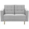 2-Sitzer-Sofa + Schlaffunktion Jasmin mit Armlehnen Hellgrau - Eschefarben/Hellgrau, MODERN, Textil (128/81/83cm) - Max Winzer