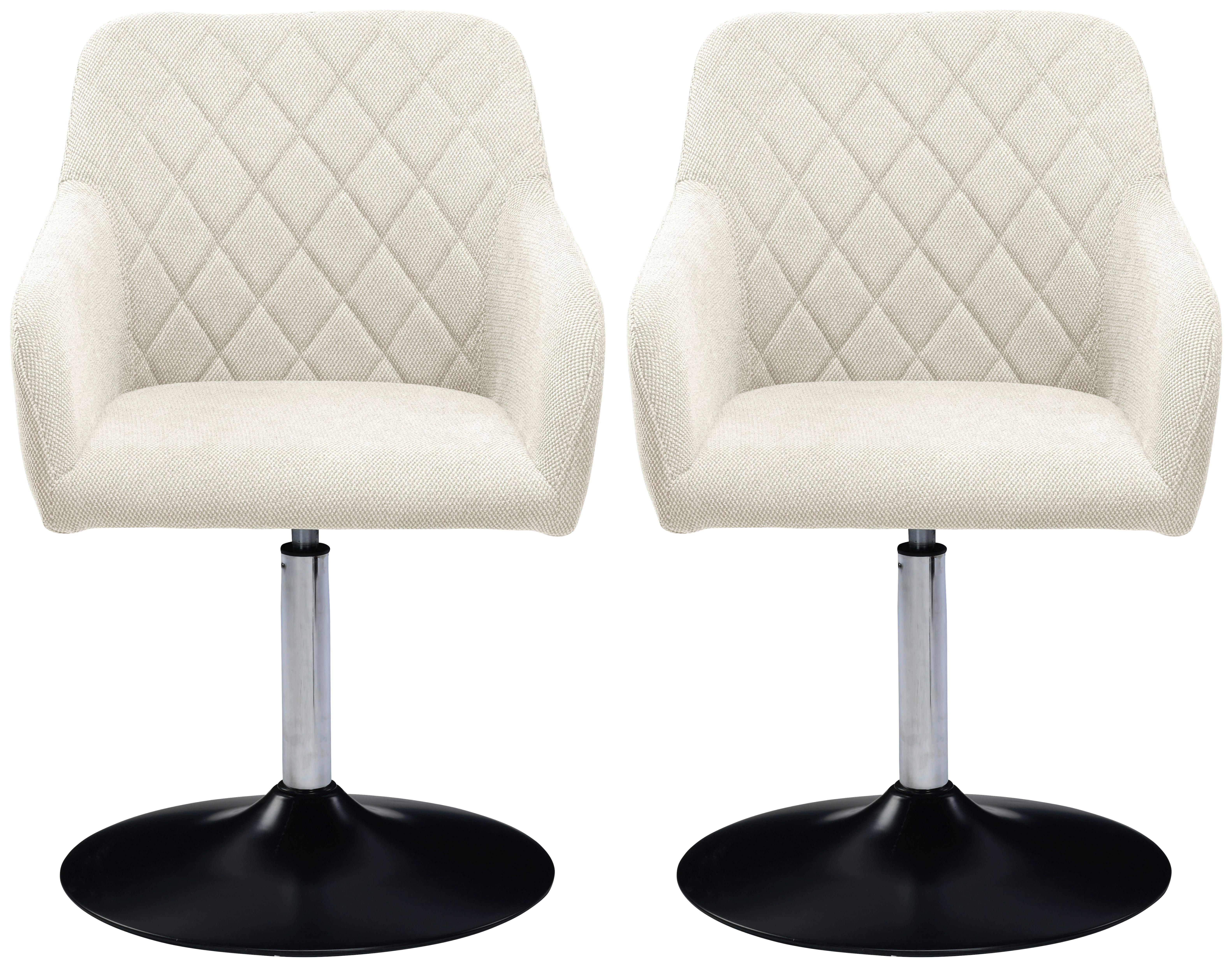 Stuhl Antonia Leinenoptik Beige, B: 54 cm - Beige/Schwarz, MODERN, Holz/Textil (54/84/60cm) - My Baby Lou