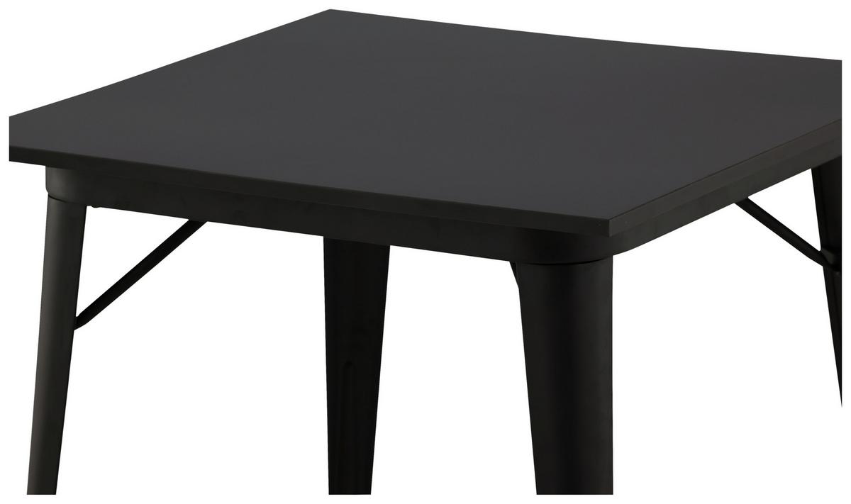 Esstisch Tempe - Schwarz, Design, Holz/Holzwerkstoff (80/80/75cm) - Livetastic
