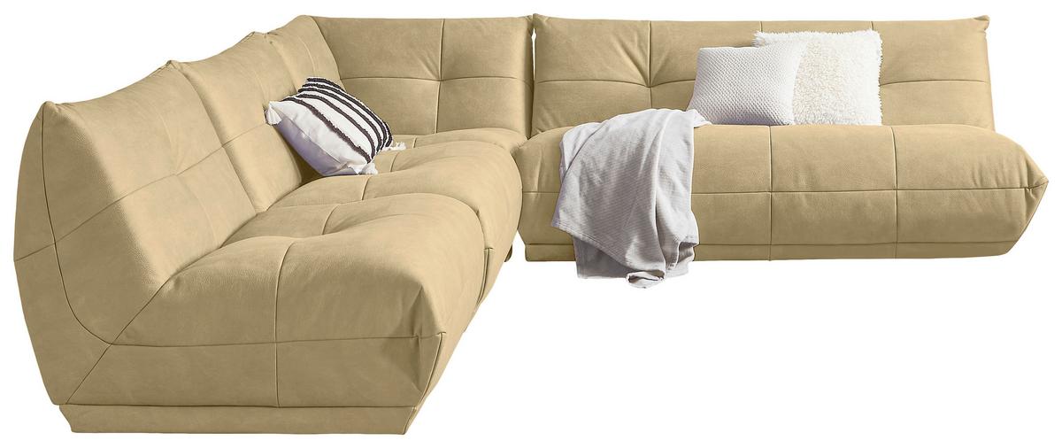 Ecksofa Giselle Beige S: 315x285 cm - Beige, Trend, Textil (315/285cm) - Livetastic