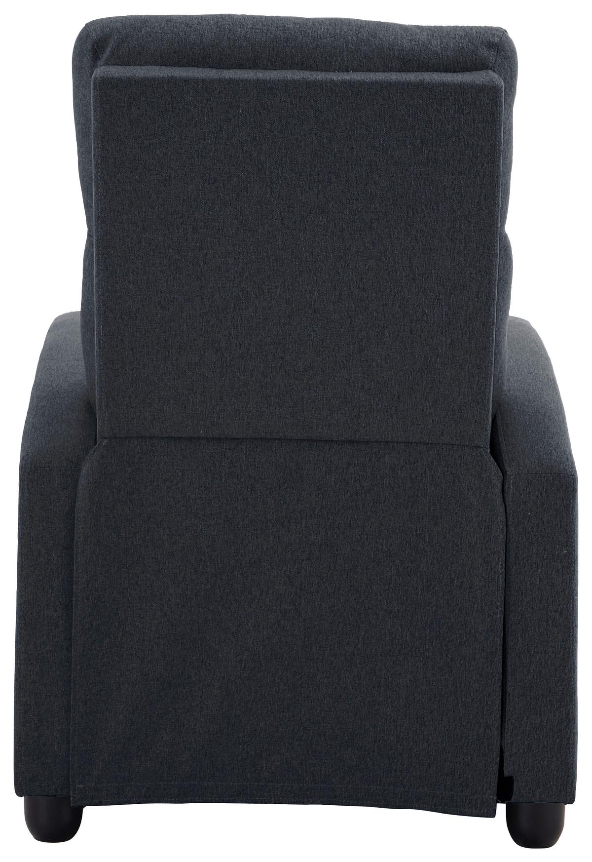 Fernsehsessel Millo Dunkelgrau B: 68,5 cm - Dunkelgrau/Schwarz, Basics, Holz/Textil (68.5/86/100cm) - P & B