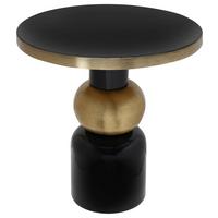 ODKLÁDACÍ STOLEK ART DECO - černá/barvy zlata, Design, kov (51/53cm) - MID.YOU