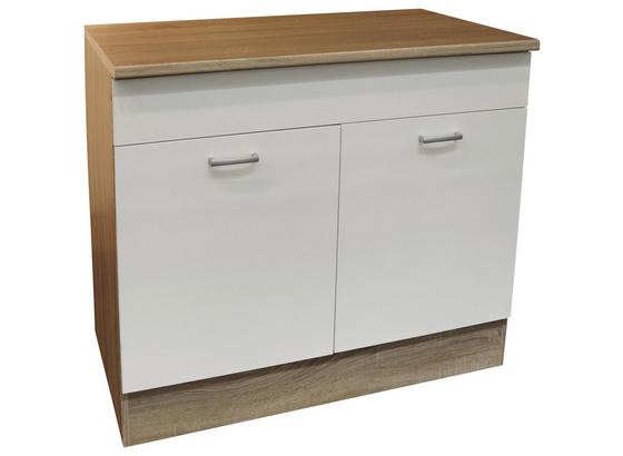 Spülenunterschrank Andy B:100 cm Eiche Dekor,weiß - Eichefarben/Weiß, Basics, Holzwerkstoff (100/90/60cm) - Xora Spülenunterschrank Andy B:100 cm Eiche Dekor,weiß - Eichefarben/Weiß, Basics, Holzwerkstoff (100/90/60cm) - Xora