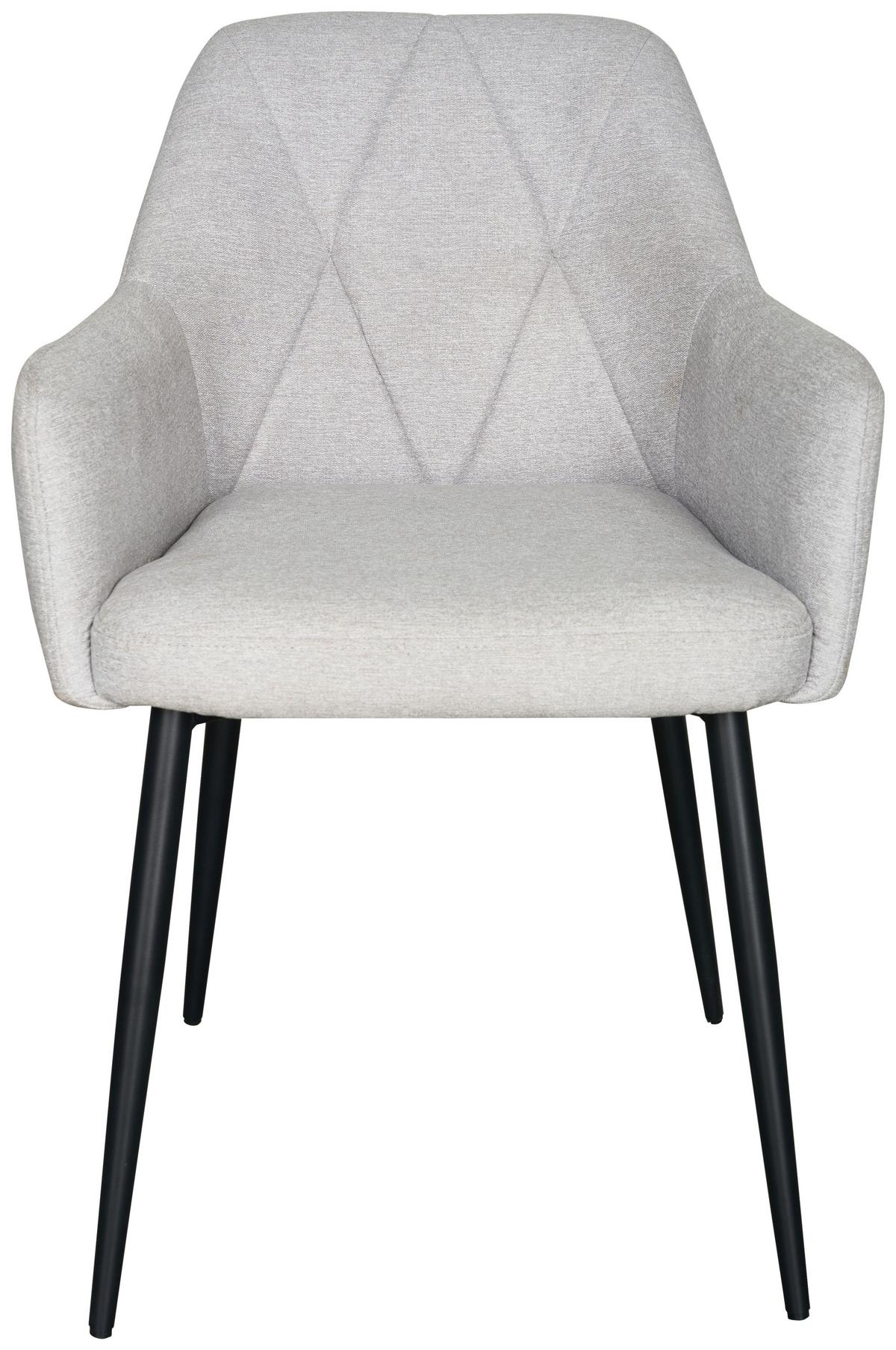 STOLIČKA S PODRÚČKAMI HARDY -GIGA- - čierna/sivá, Basics, kov/textil (56/85/61,5cm) - Mömax