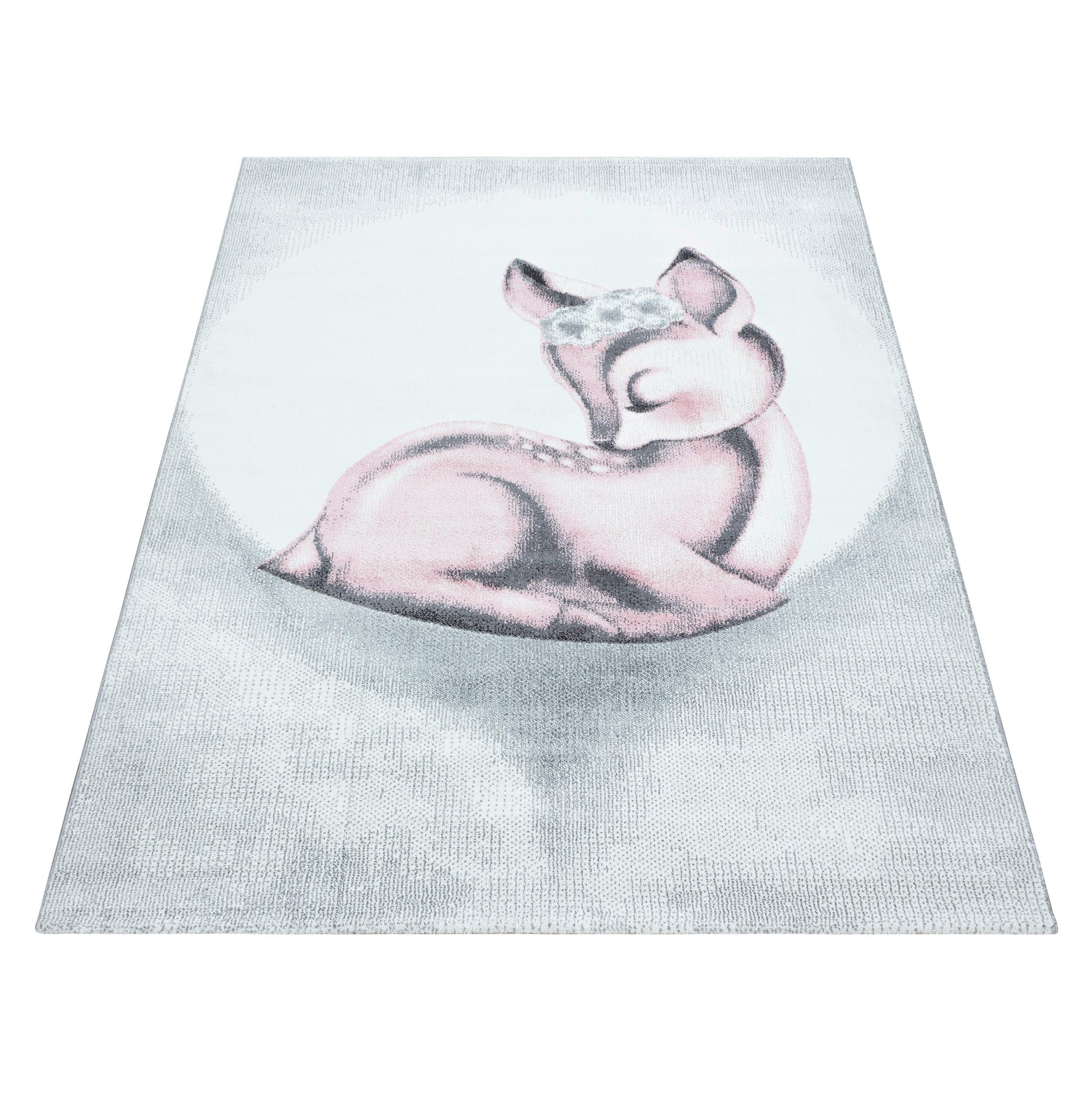 Kinderteppich Rehkitz Pink Bambi 160x230 cm