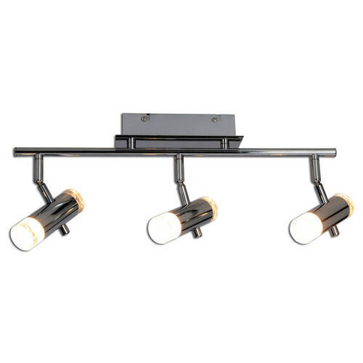 Strahler Garda 3-Flammig L: 46 cm - Chromfarben/Klar, Basics, Kunststoff/Metall (8,5/17cm) - Näve