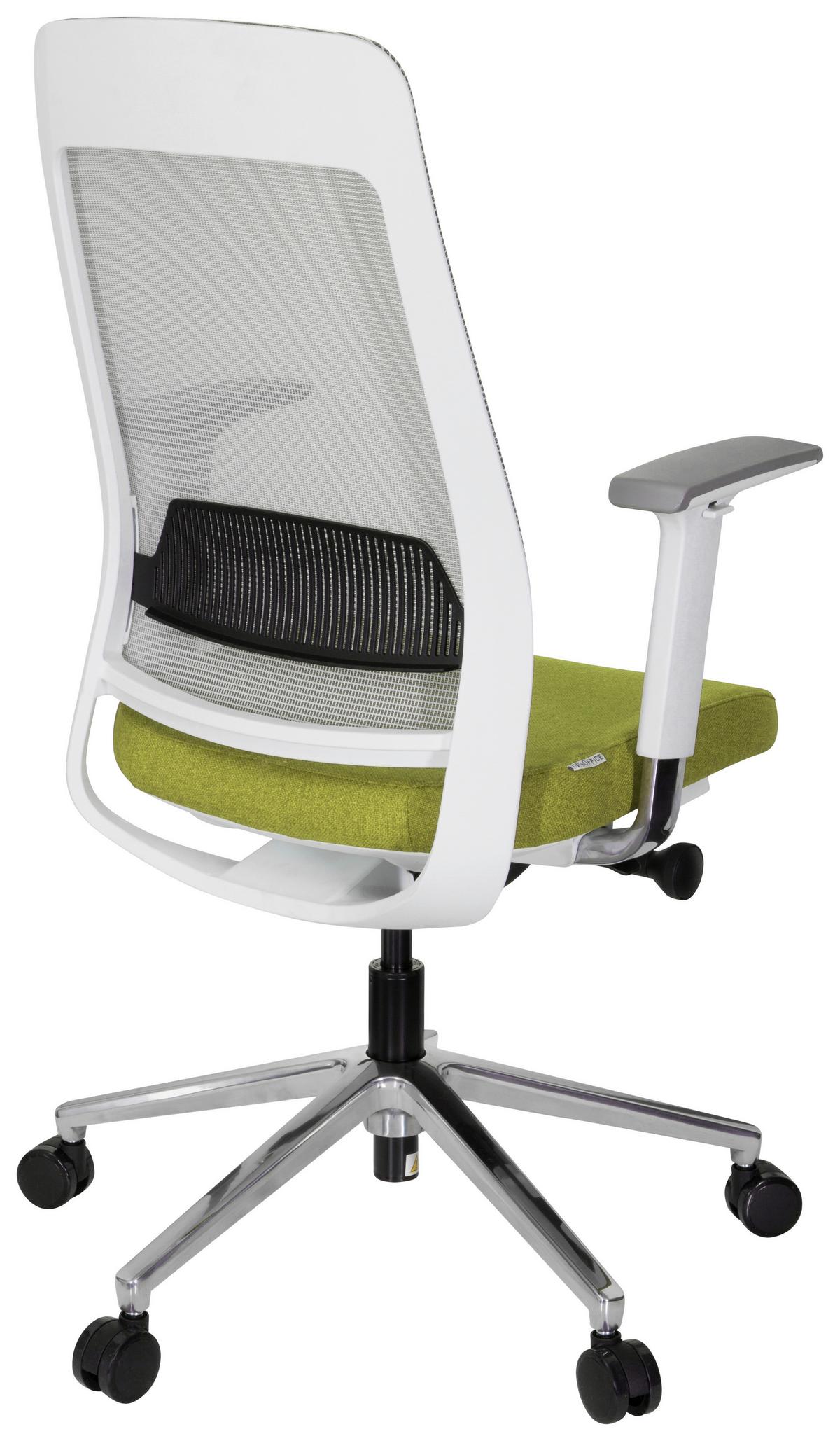 Drehstuhl Chiaro T2 White Grau/grün/weiß - Weiß/Grau, MODERN, Kunststoff/Textil (67/118/63cm) - MID.YOU