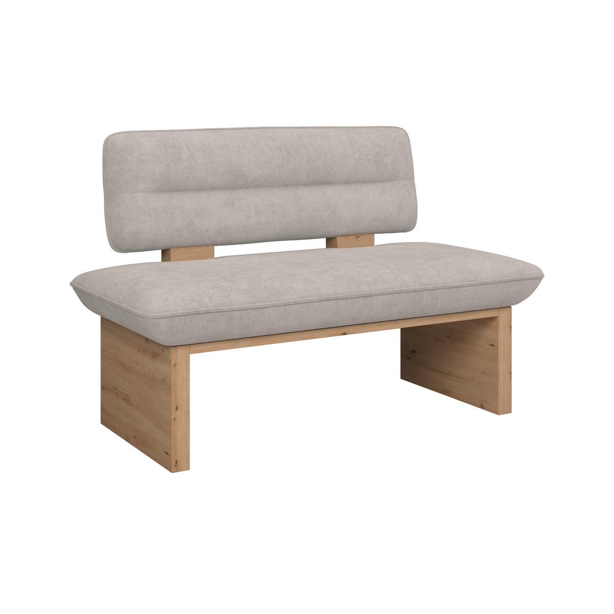 SITZBANK BELUNA II - Eichefarben/Beige, KONVENTIONELL, Holzwerkstoff/Textil (120/87/67cm) - James Wood