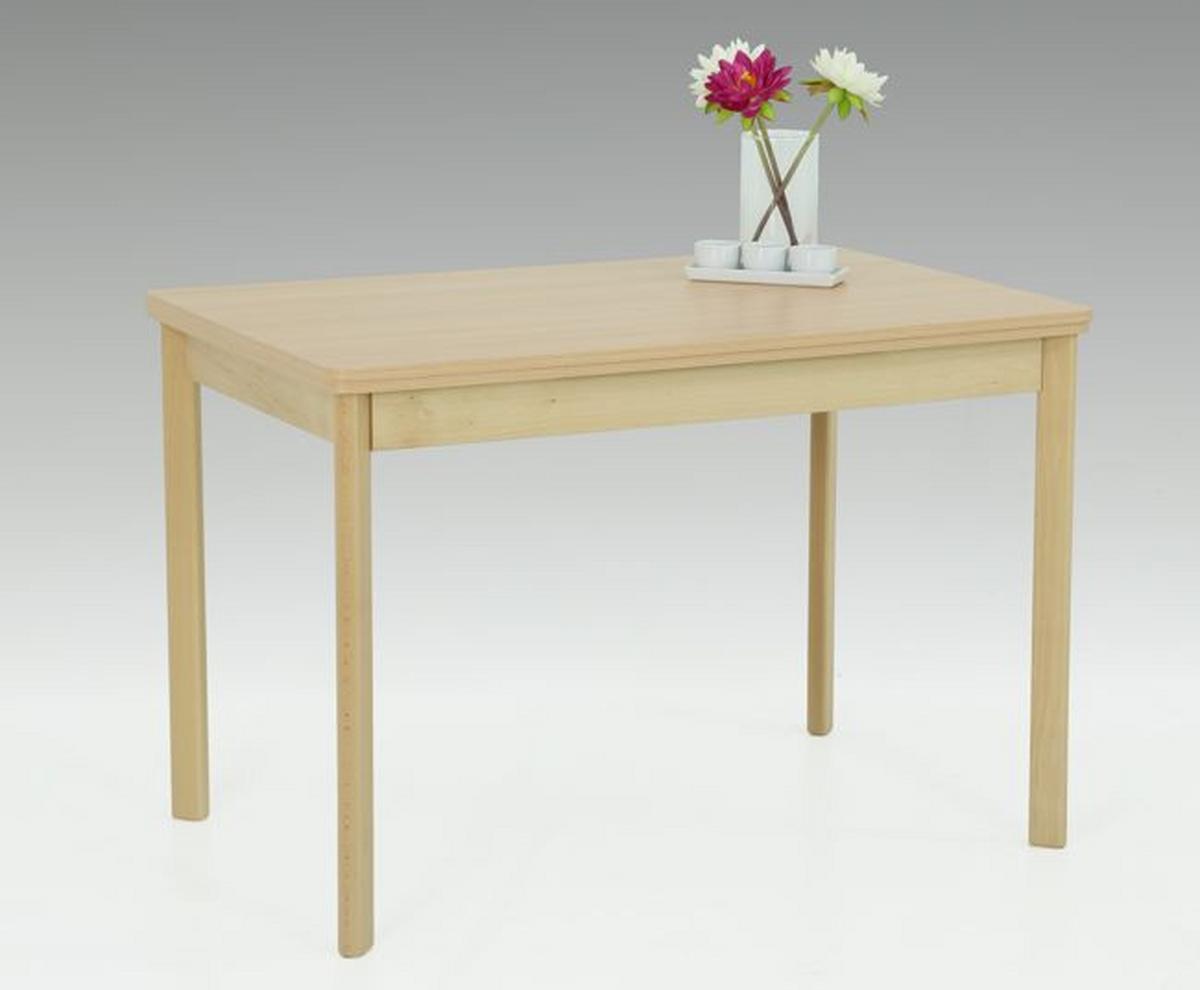 Rozkladací jedálenský stôl dekor buk 90-142cm - Basics, drevo/kompozitné drevo (90-142/74/65cm)