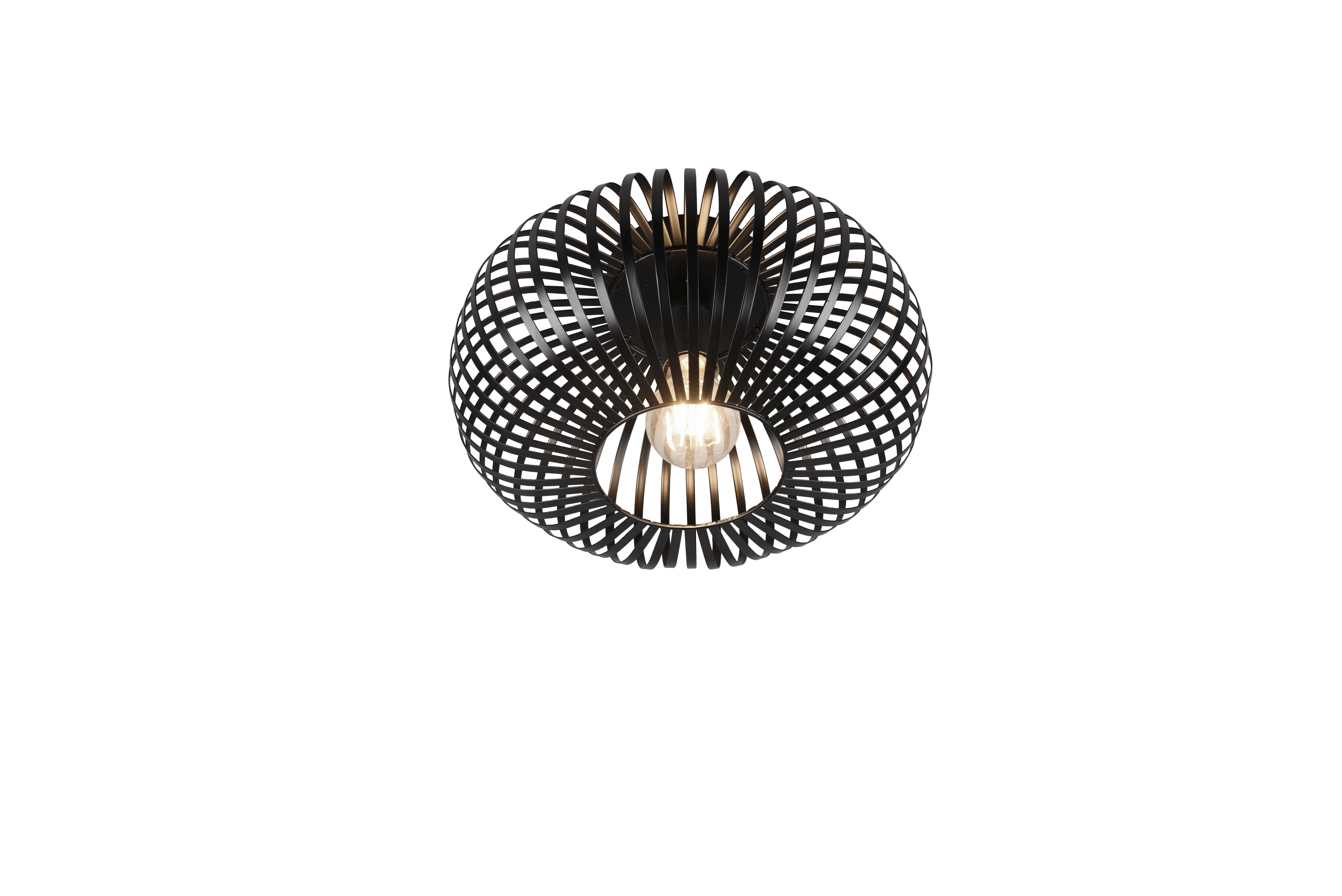 Deckenleuchte Ø 30 cm 1-Flammig mit Metallschirm - Schwarz, Design, Metall (30/18cm) - Trio Leuchten