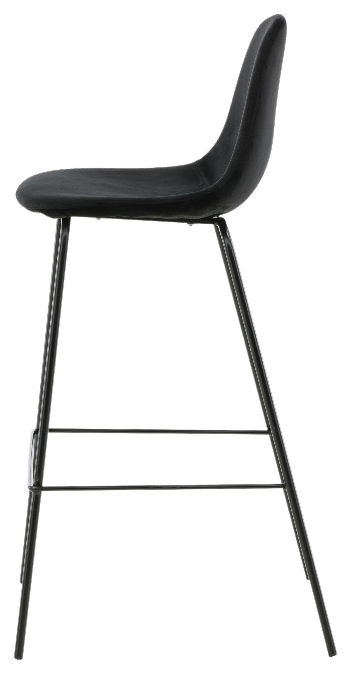 Barhocker-Set Polar - Schwarz, Design, Textil/Metall (41.5/105/43cm) - Livetastic