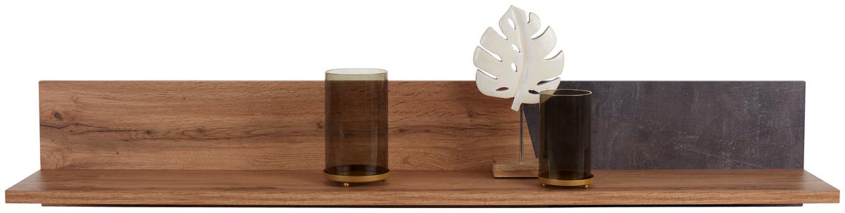 Wandboard Venedig B: 140 Cm Dunkelgrau/eiche Dekor - Eichefarben/Dunkelgrau, MODERN, Holzwerkstoff (140/23/22cm)
