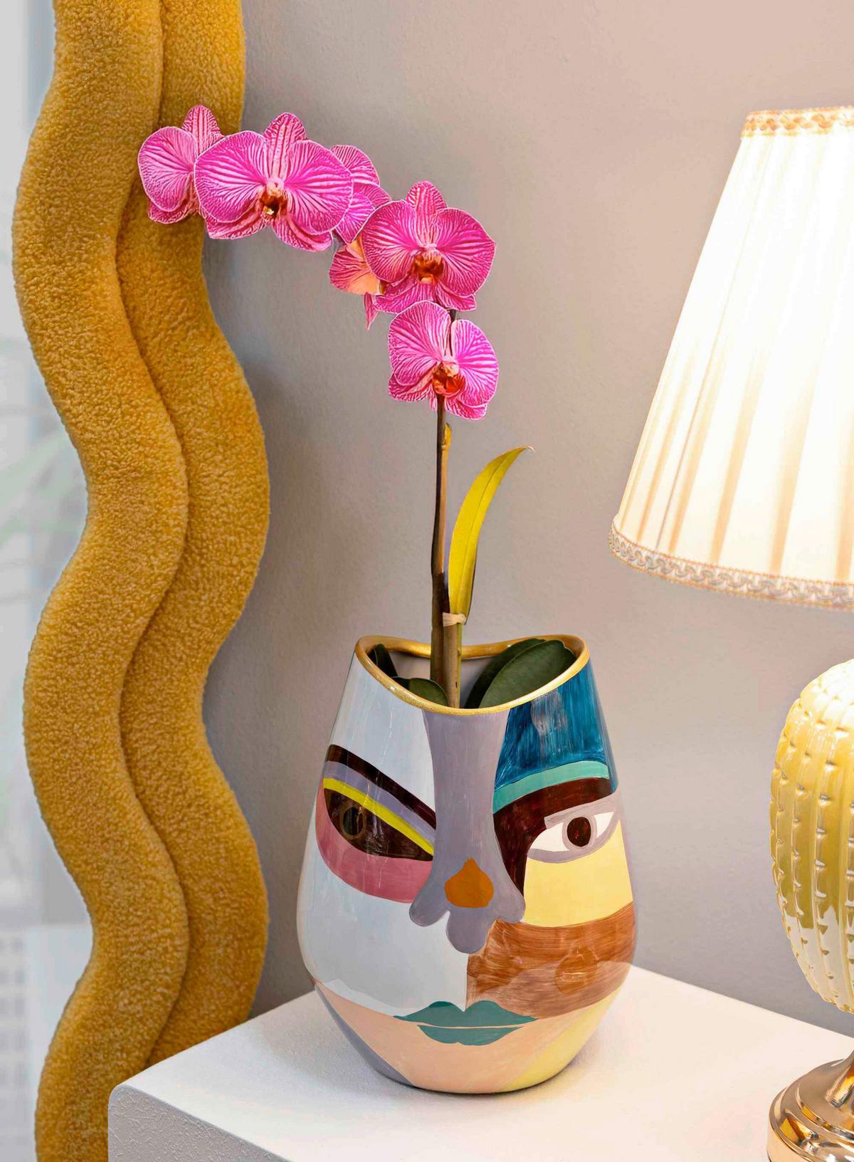 Vase Pot Piccassy Color Fat Multicolor B: 19 Cm - Multicolor, Basics, Keramik (19/24,5/19cm)