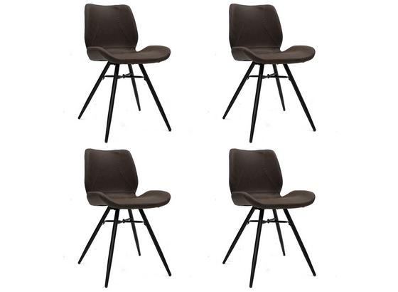Stuhl-Set Barron 4-Er Set Taupe - Taupe/Schwarz, LIFESTYLE, Kunststoff/Metall (47/82/55cm) - Livetastic Stuhl-Set Barron 4-Er Set Taupe - Taupe/Schwarz, LIFESTYLE, Kunststoff/Metall (47/82/55cm) - Livetastic