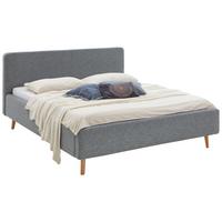 Polsterbett Mattis Herve Türkis 160x200cm - Türkis/Eichefarben, Design, Textil (160/200cm) - MID.YOU