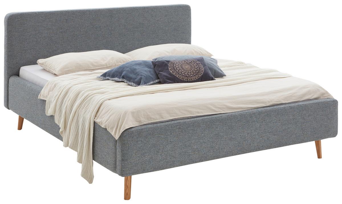 Polsterbett Mattis Herve Türkis 160x200cm - Türkis/Eichefarben, Design, Textil (160/200cm) - MID.YOU