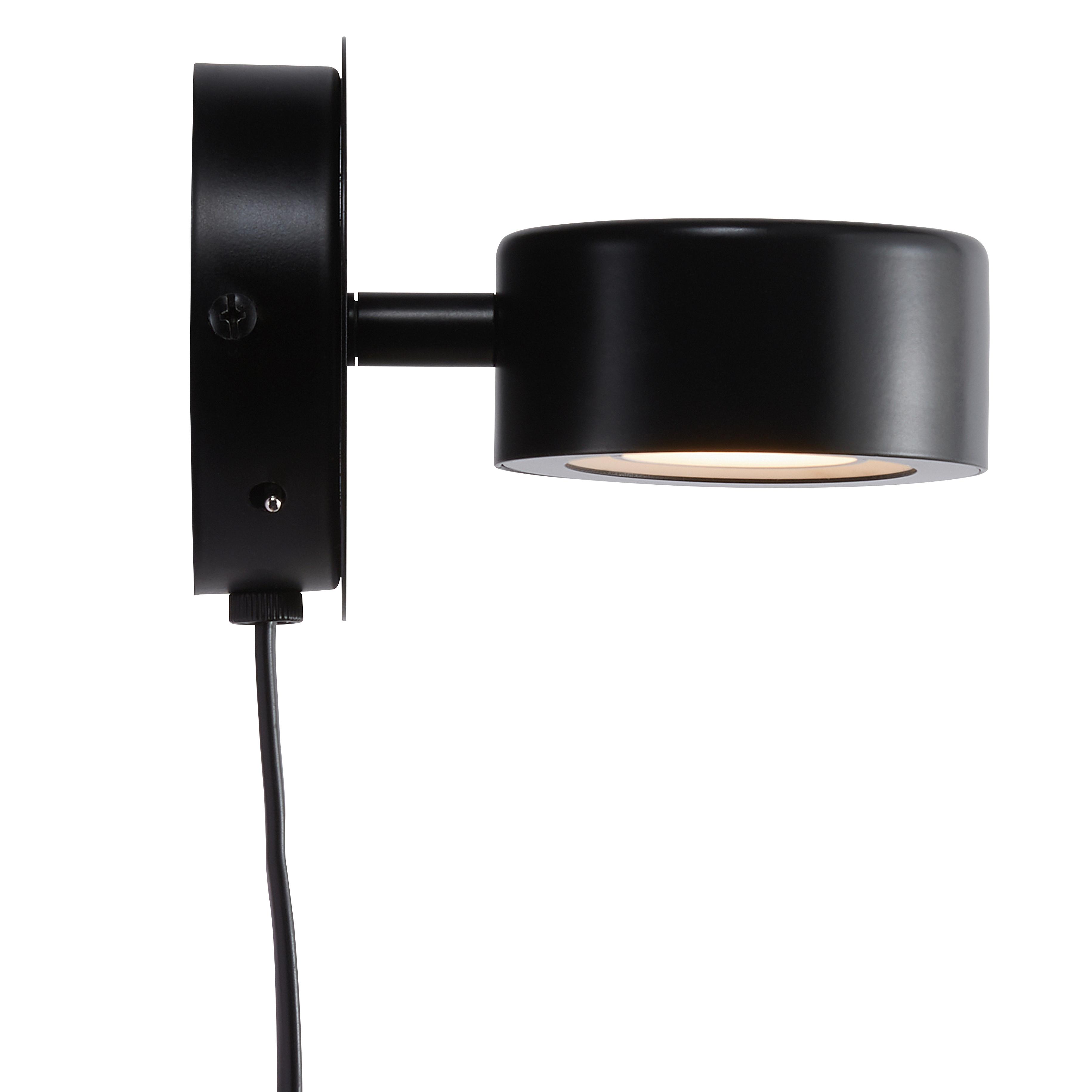 Wandleuchte Clyde Schwarz D: 10 cm - Schwarz, Design, Metall (10/10cm) - Nordlux
