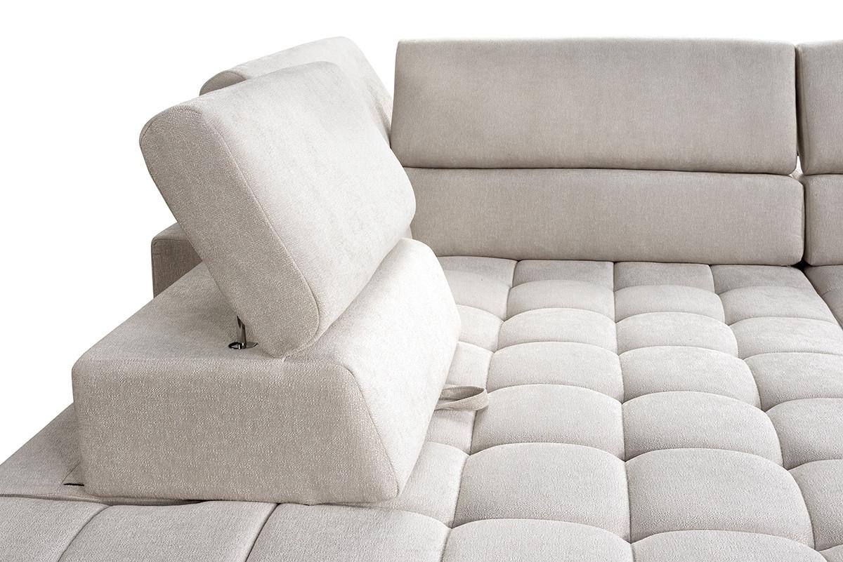 Ecksofa Elias Neu Creme S: 201x307 cm - Creme/Naturfarben, Design, Textil (201/307cm) - Livetastic