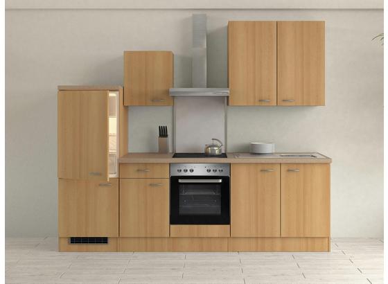 Küchenblock Nano 270cm Buche - Edelstahlfarben/Buchefarben, MODERN, Holzwerkstoff (270/60cm) Küchenblock Nano 270cm Buche - Edelstahlfarben/Buchefarben, MODERN, Holzwerkstoff (270/60cm)
