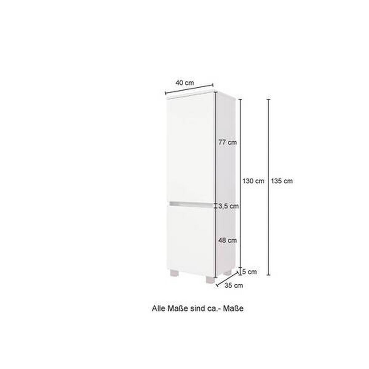 Badmöbel-Set 6-Tlg. inkl. LED Helsinki, Weiß/Eiche - Eichefarben/Weiß, KONVENTIONELL, Glas/Holzwerkstoff (160cm) - Held